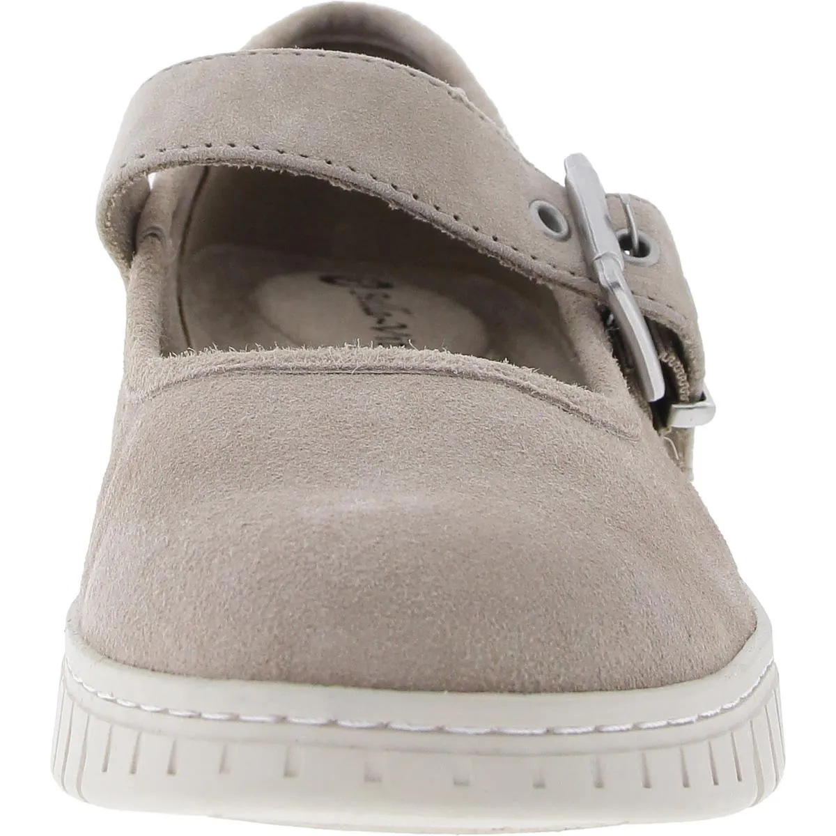 Womens Buckle Suede Mary Janes
