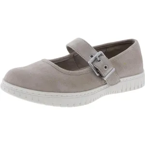 Womens Buckle Suede Mary Janes