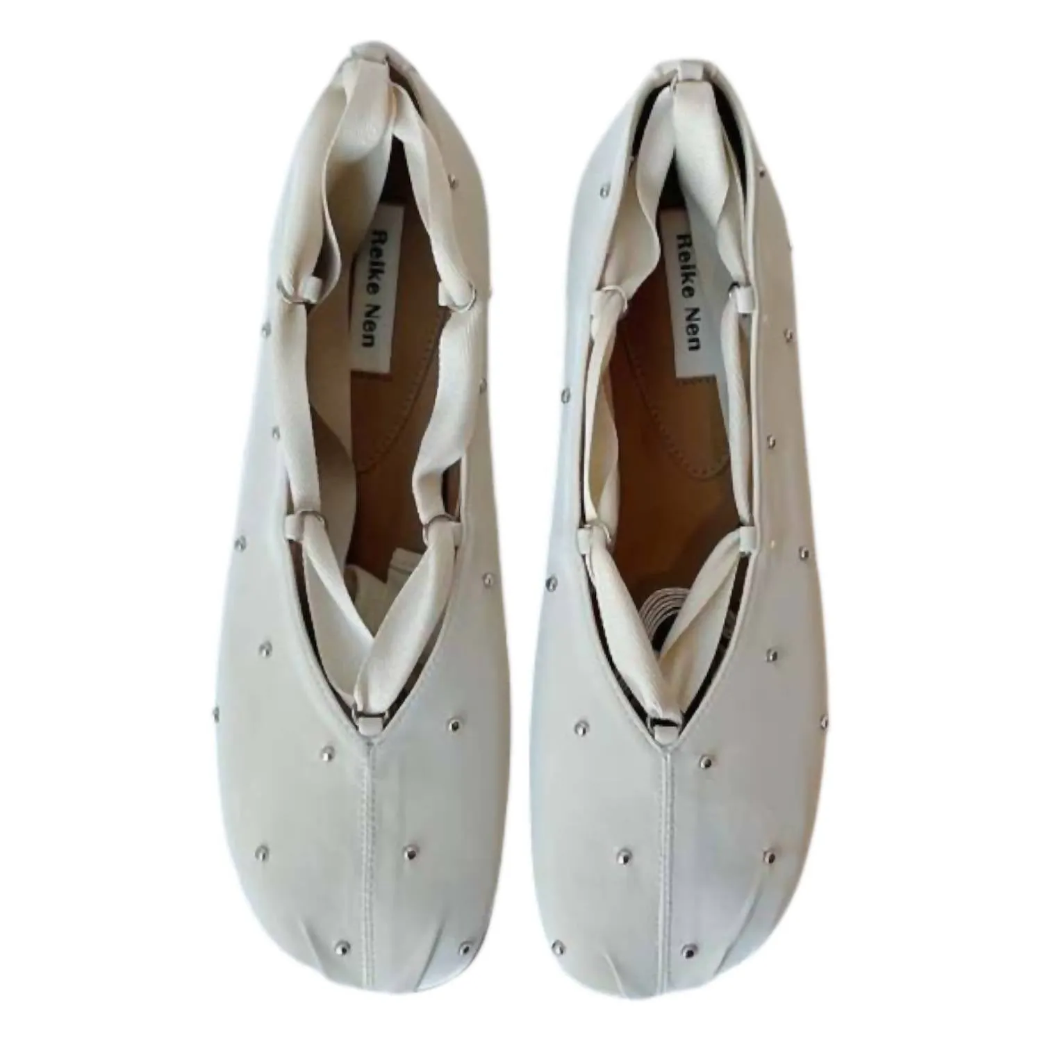 Women's Byul Ribbon Flats In Ivory