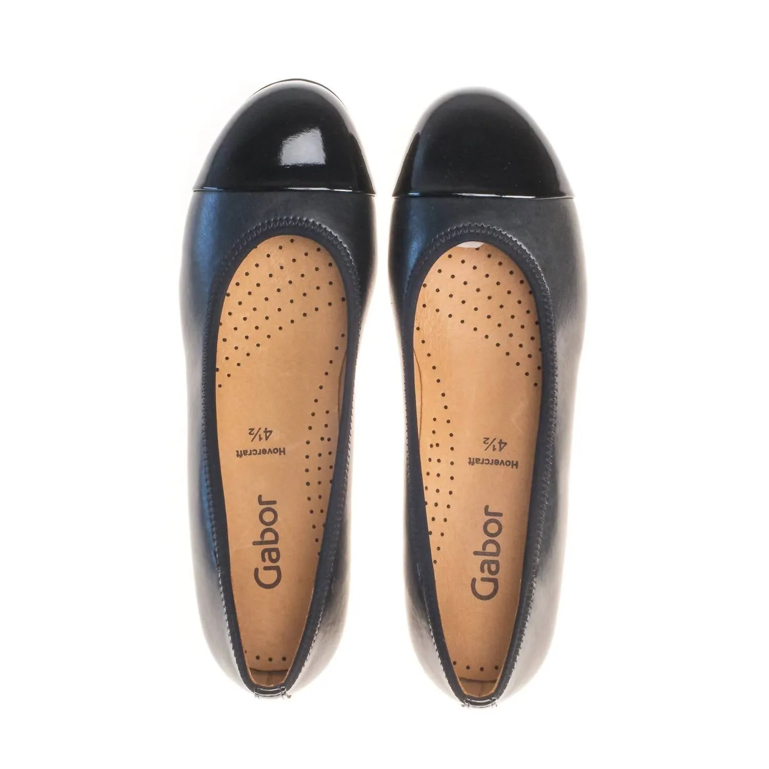 Women's Cap Toe Ballet Flats In Black