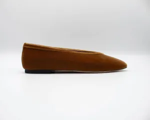 Women's Dafne Velvet Ballet Flats In Velvet Currey
