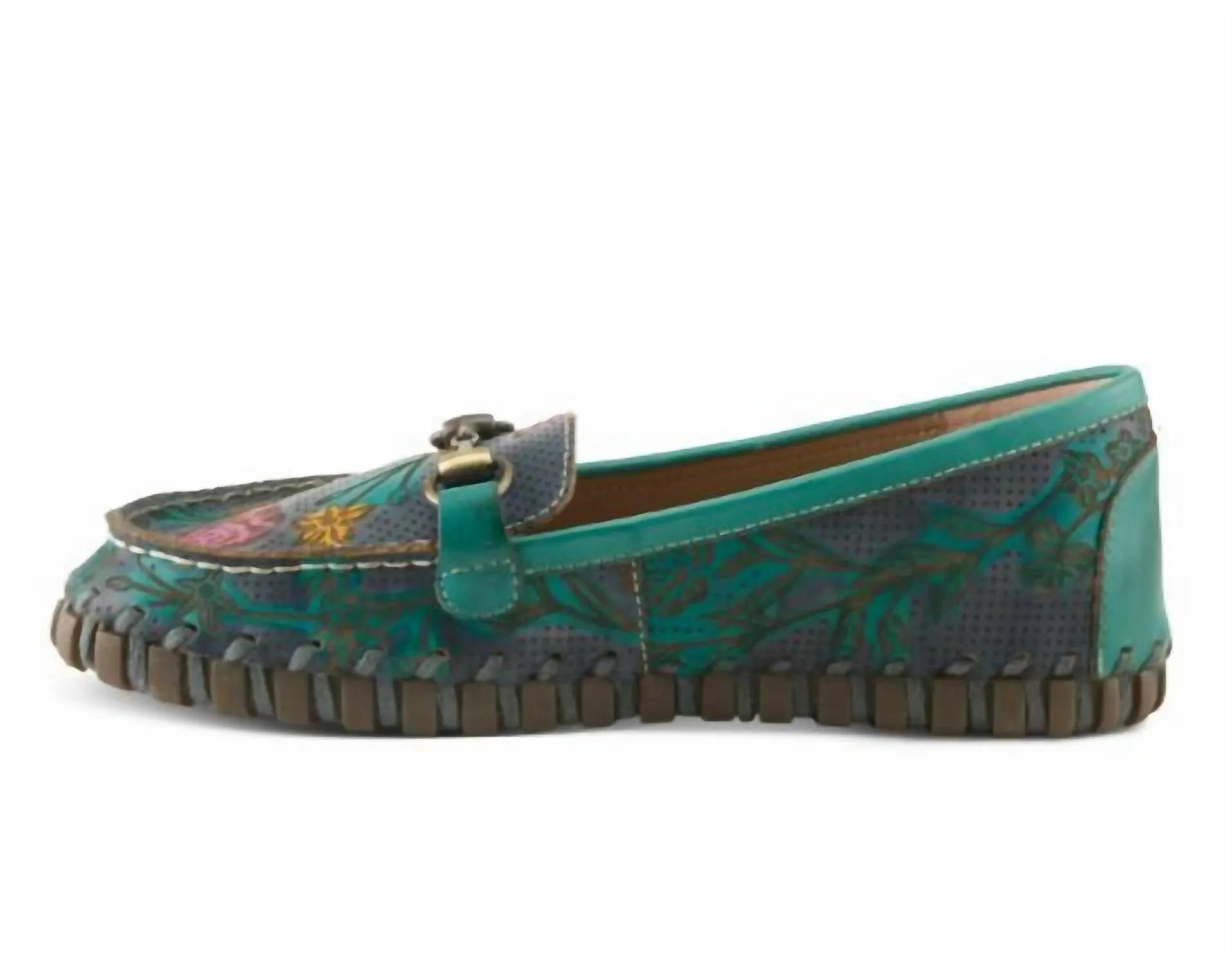 Women's Delavigne Leather Loafer In Teal