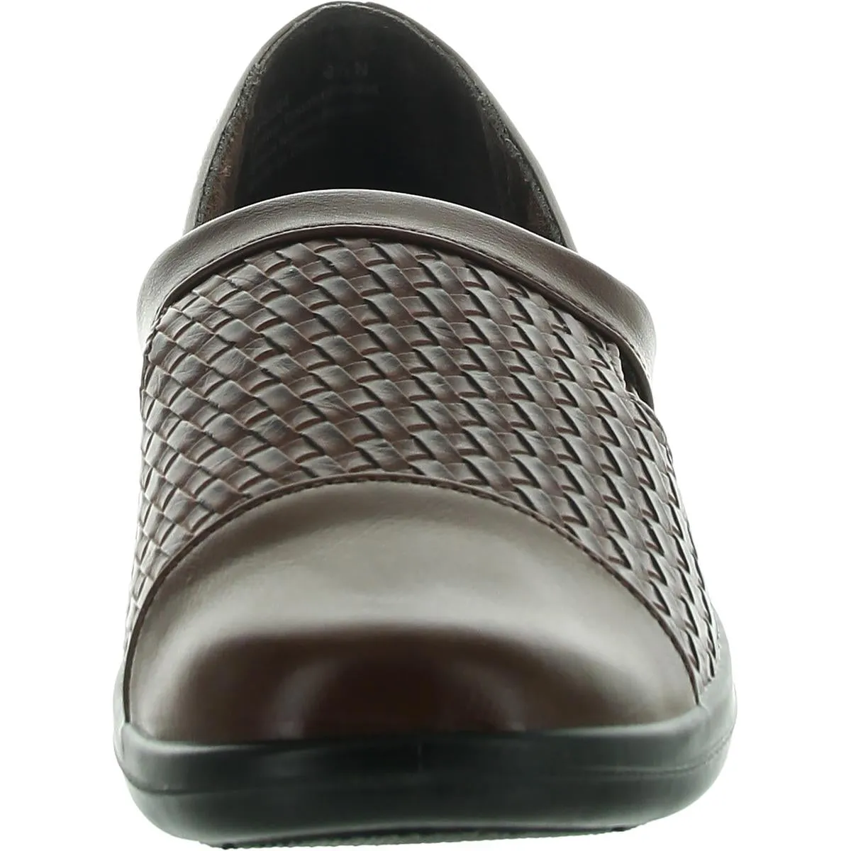 Womens Embossed Leather Flat Shoes