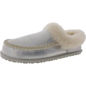 Womens Faux Fur Leather Clogs