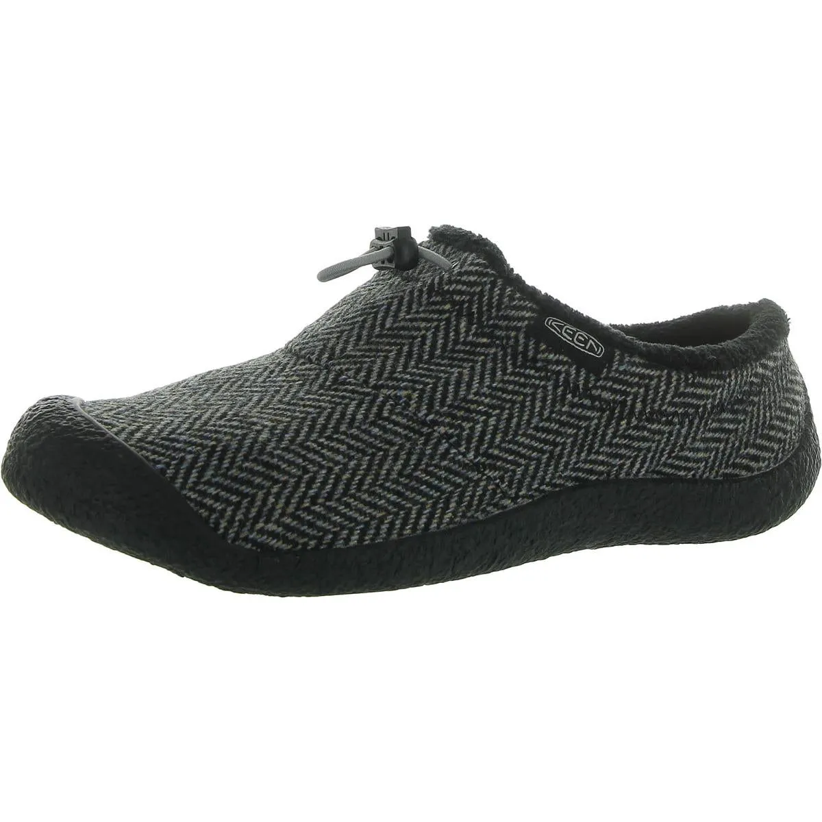 Womens Faux Fur Lined Herringbone Clogs