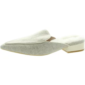 Womens Faux Fur Lined Polyester Mules