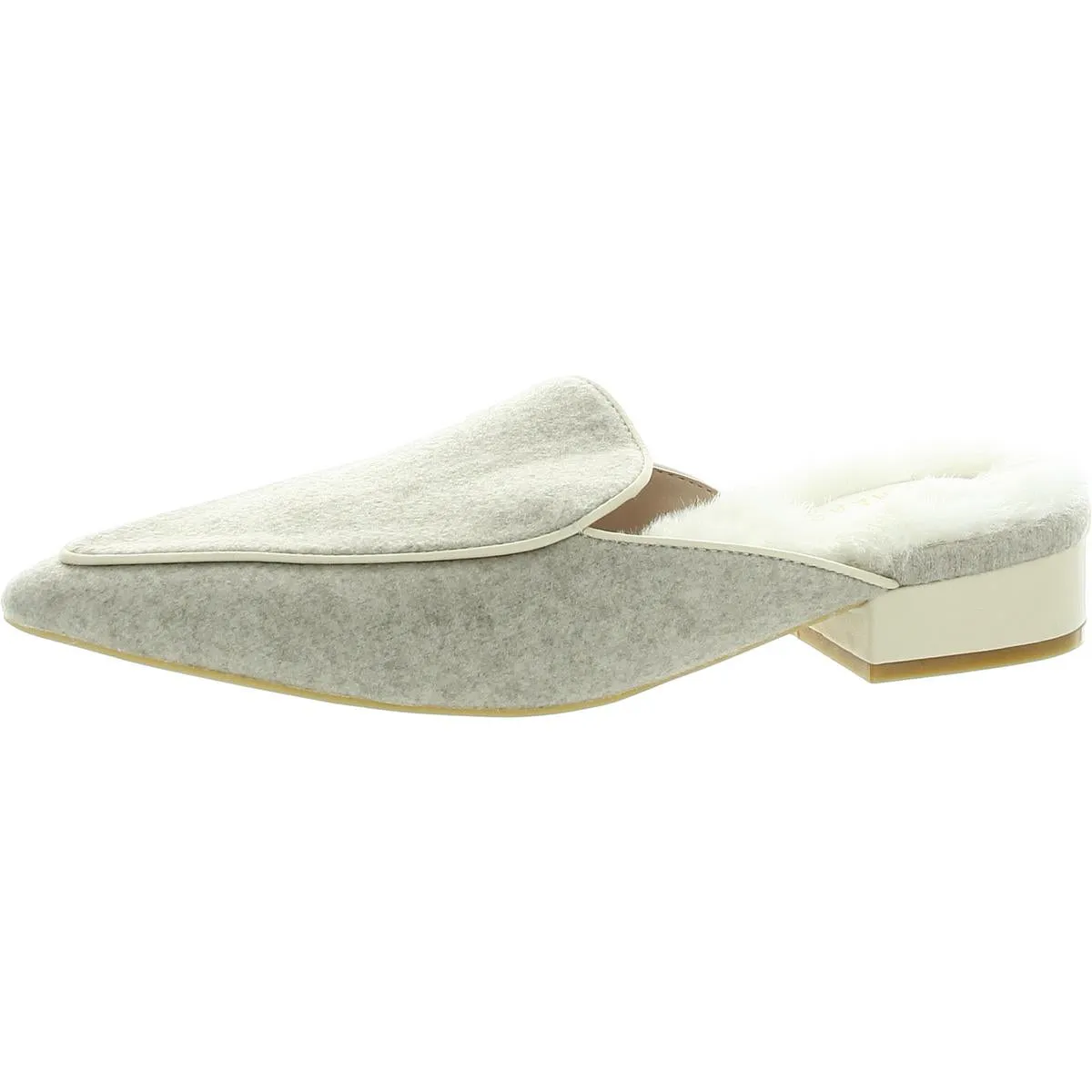 Womens Faux Fur Lined Polyester Mules