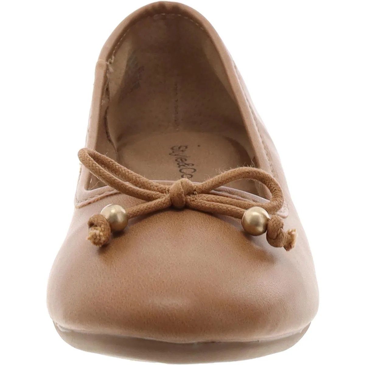 Womens Faux Leather Slip On Ballet Flats