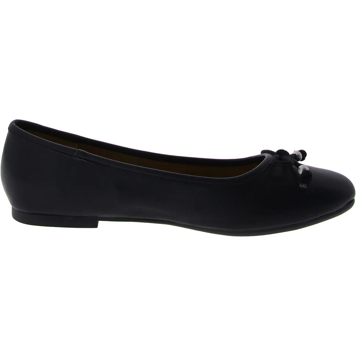 Womens Faux Leather Slip On Ballet Flats