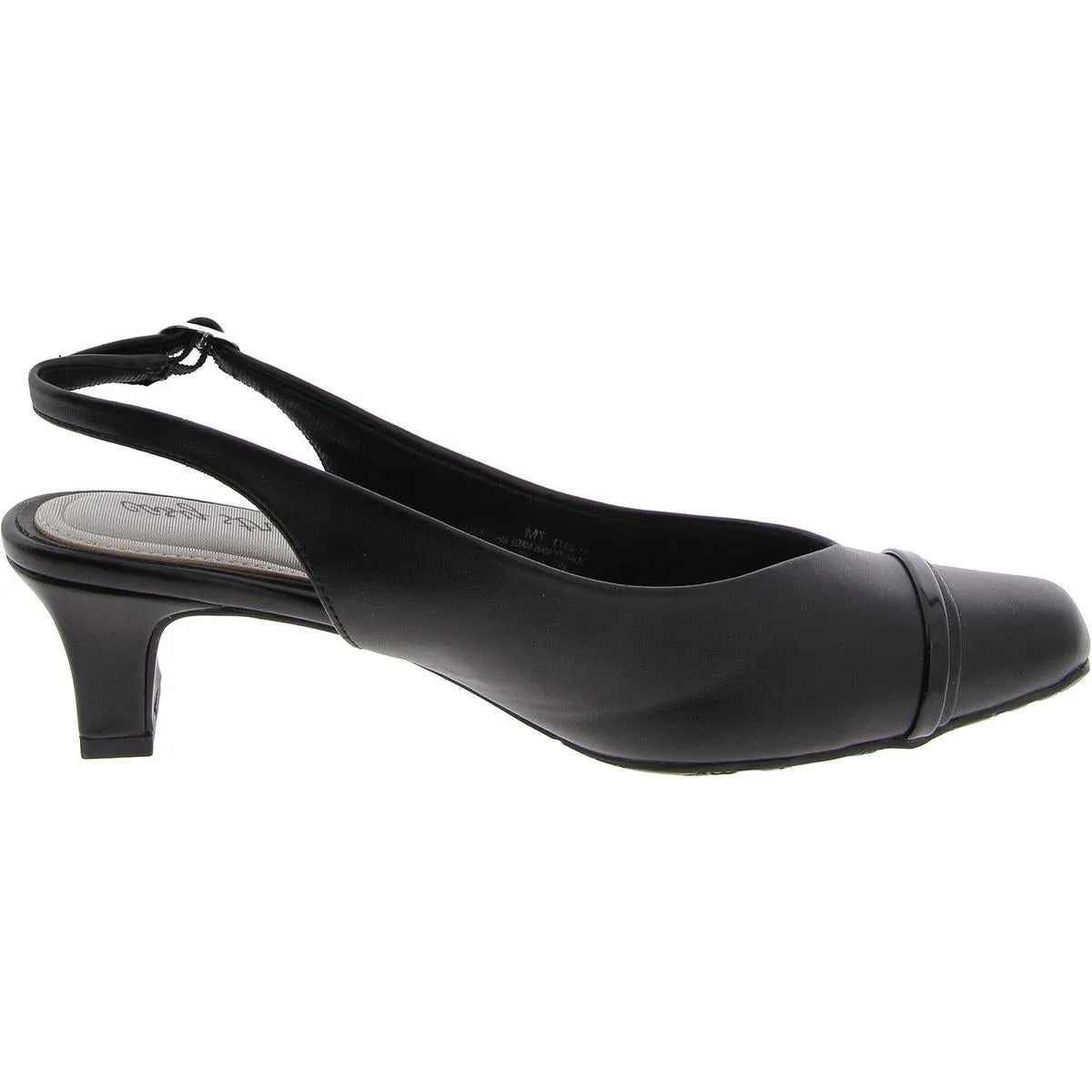 Womens Faux Leather Square Toe Slingbacks