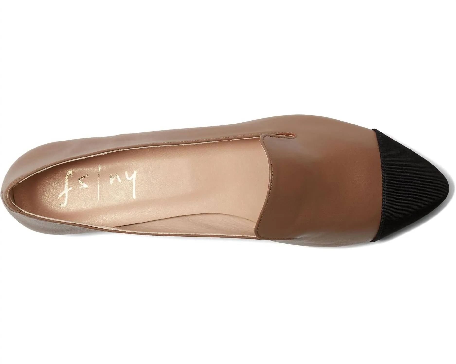 Women's Indelible Slip On Loafer In Taupe Nappa/black Grosgrain