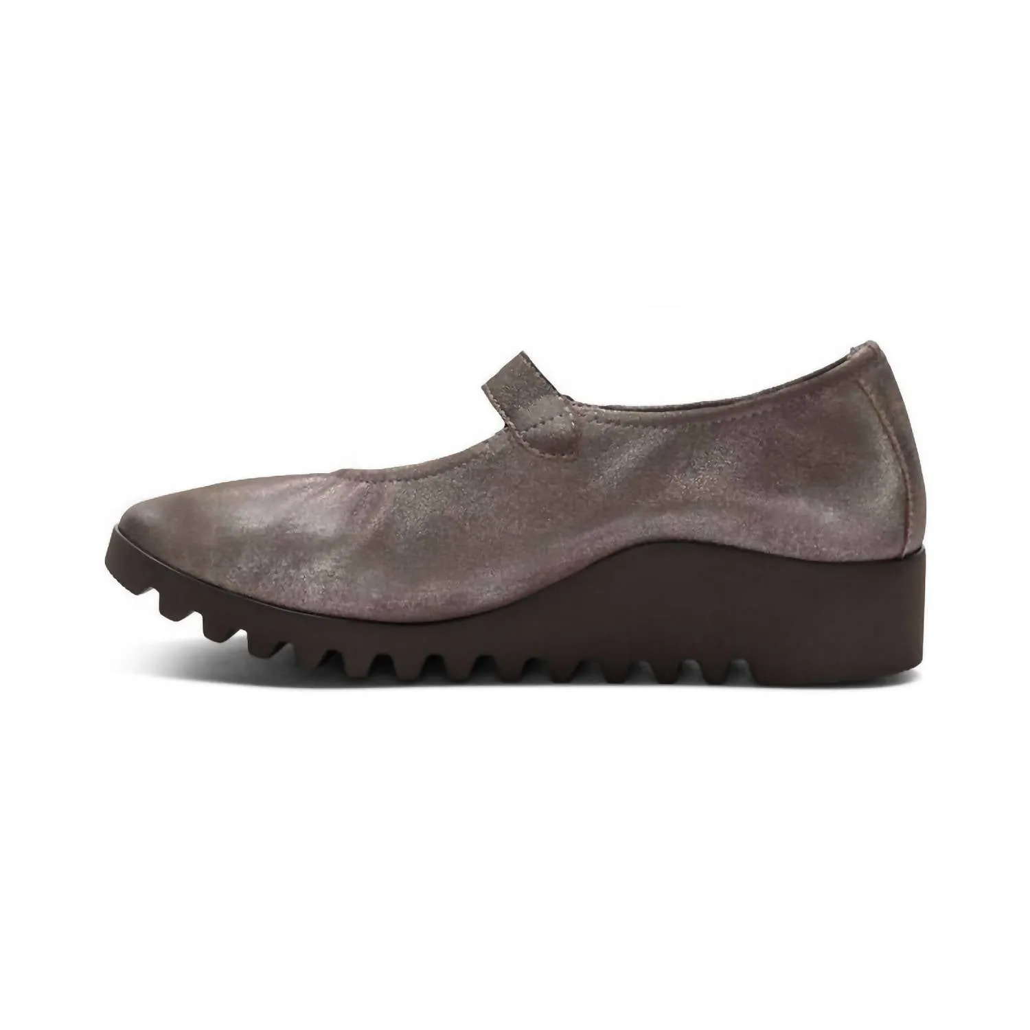 Women's Joanne Mary Jane Flats In Brushed Silver
