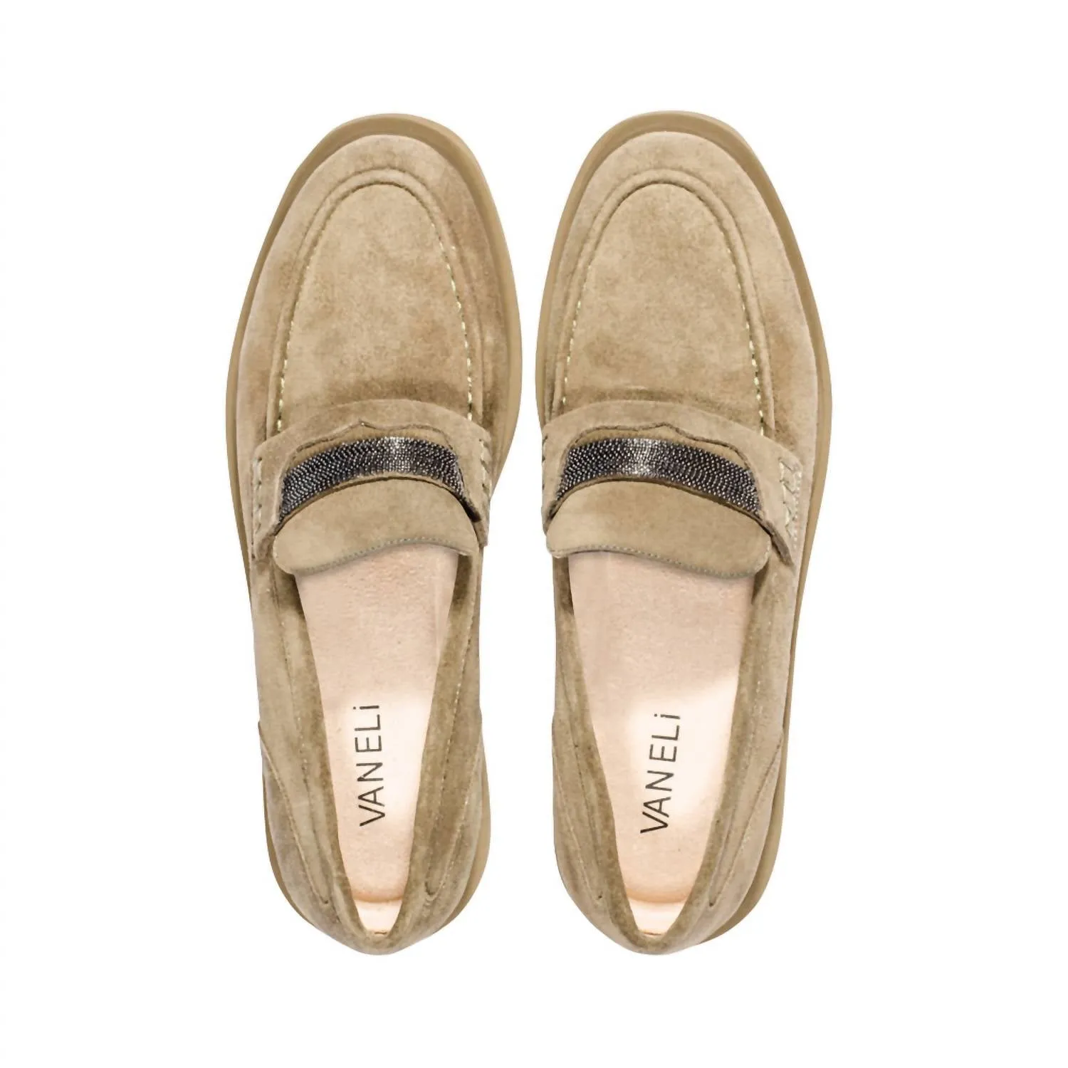 Women's Kimmo Suede Slip On In Khaki