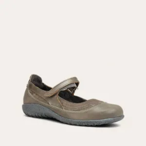 Women's Kirei Mary Jane Shoes - Medium In Foggy Gray/gray Marble//mirror