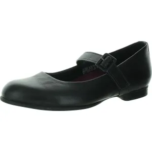 Womens Leather Round toe Ballet Flats