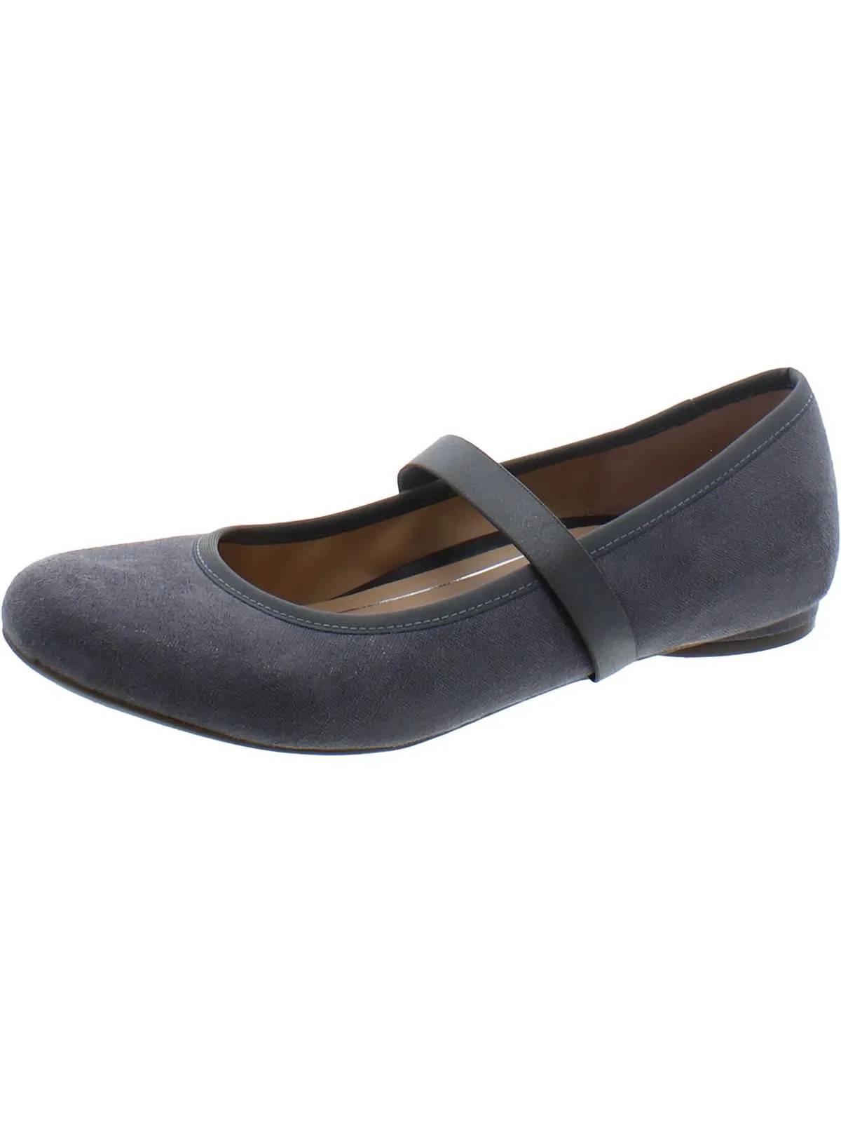 Womens Leather Slip On Mary Janes