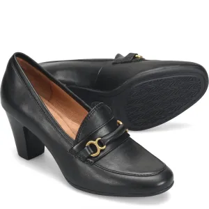 Women's Leona Heeled Loafer In Black