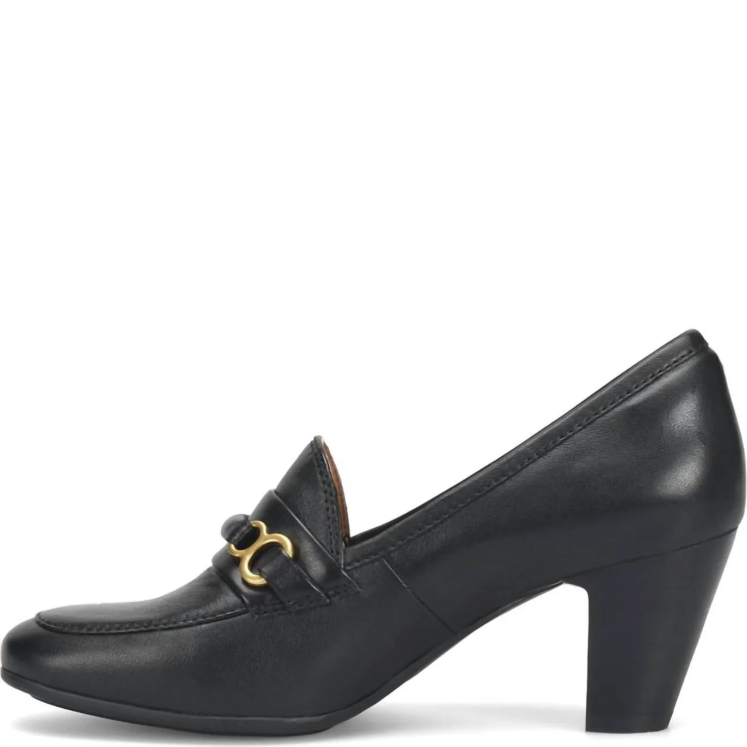 Women's Leona Heeled Loafer In Black