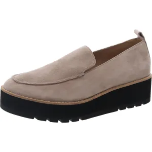 Womens Lugged Sole Suede Loafers