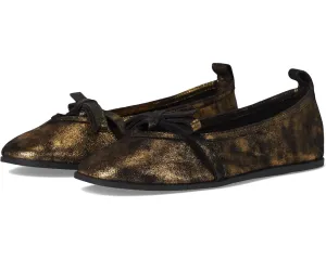 Women's Mania Bow Flat Shoes In Bronze Age Metallice