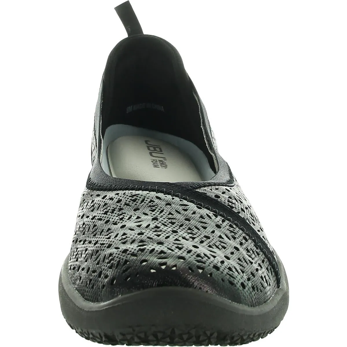 Womens Memory Foam Faux Leather Flat Shoes