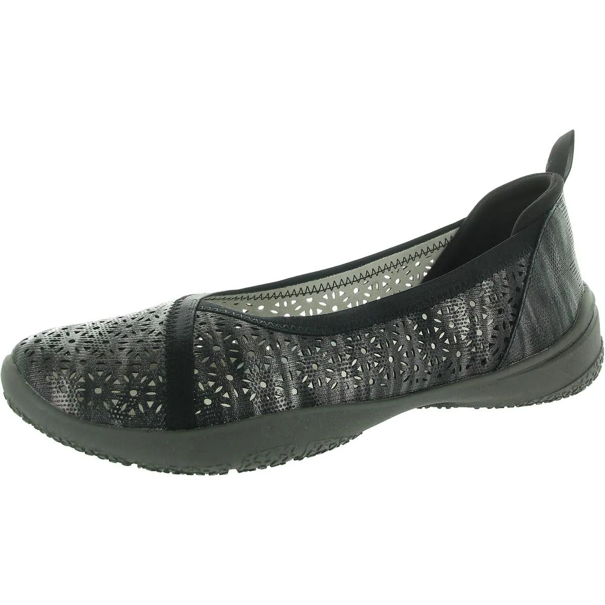 Womens Memory Foam Faux Leather Flat Shoes