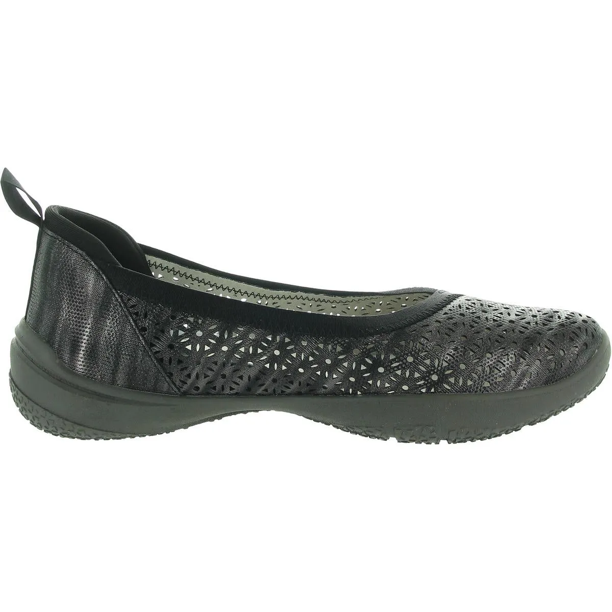Womens Memory Foam Faux Leather Flat Shoes