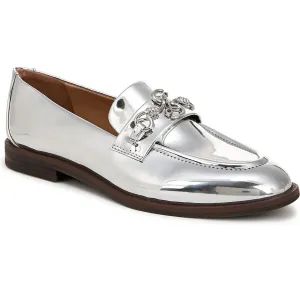 Womens Metallic Patent Loafers