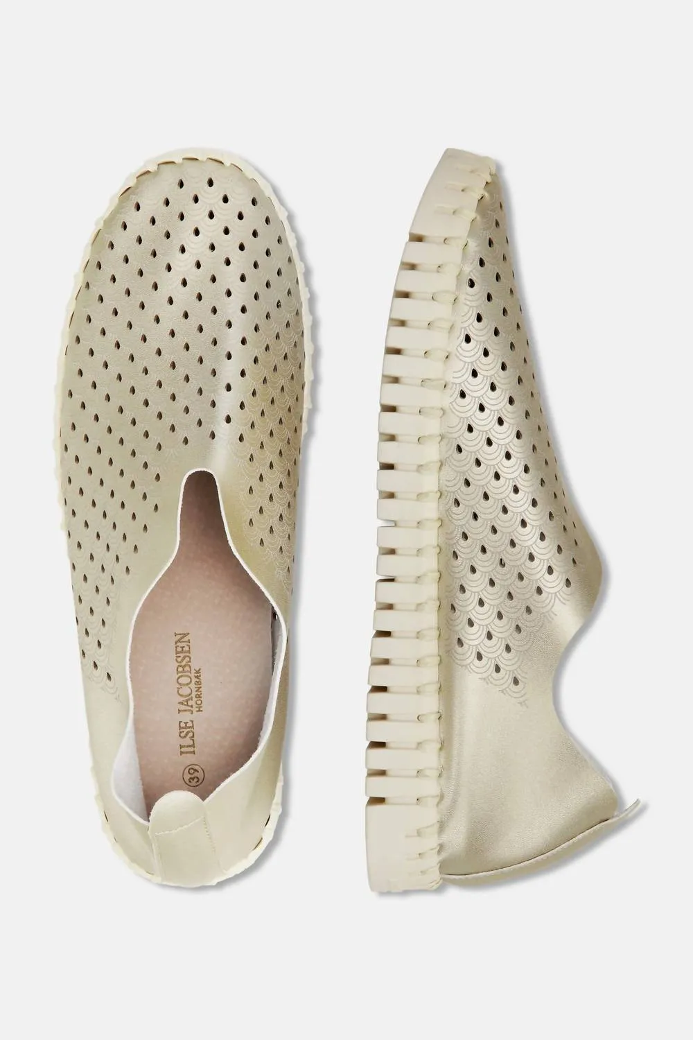 Women's Metallic Tulip Slip-On In Platin