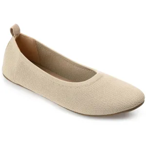 Womens Padded Insole Knit Ballet Flats