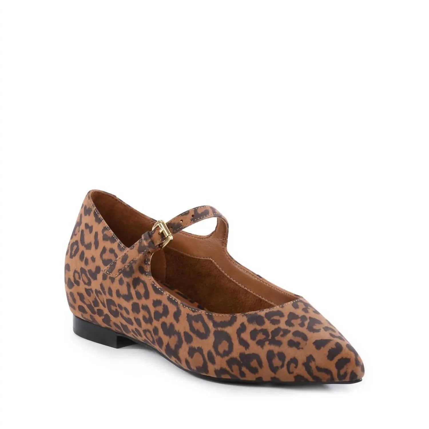 Women's Pardon Me Flat In Tan Leopard