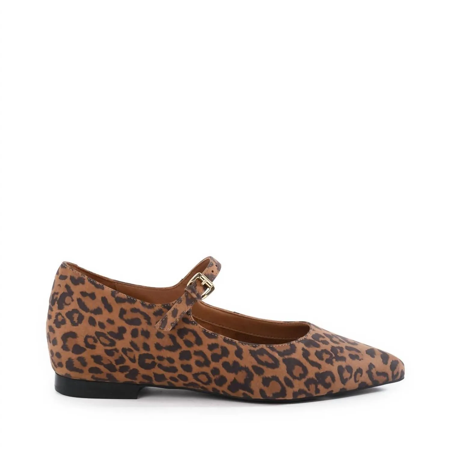 Women's Pardon Me Flat In Tan Leopard