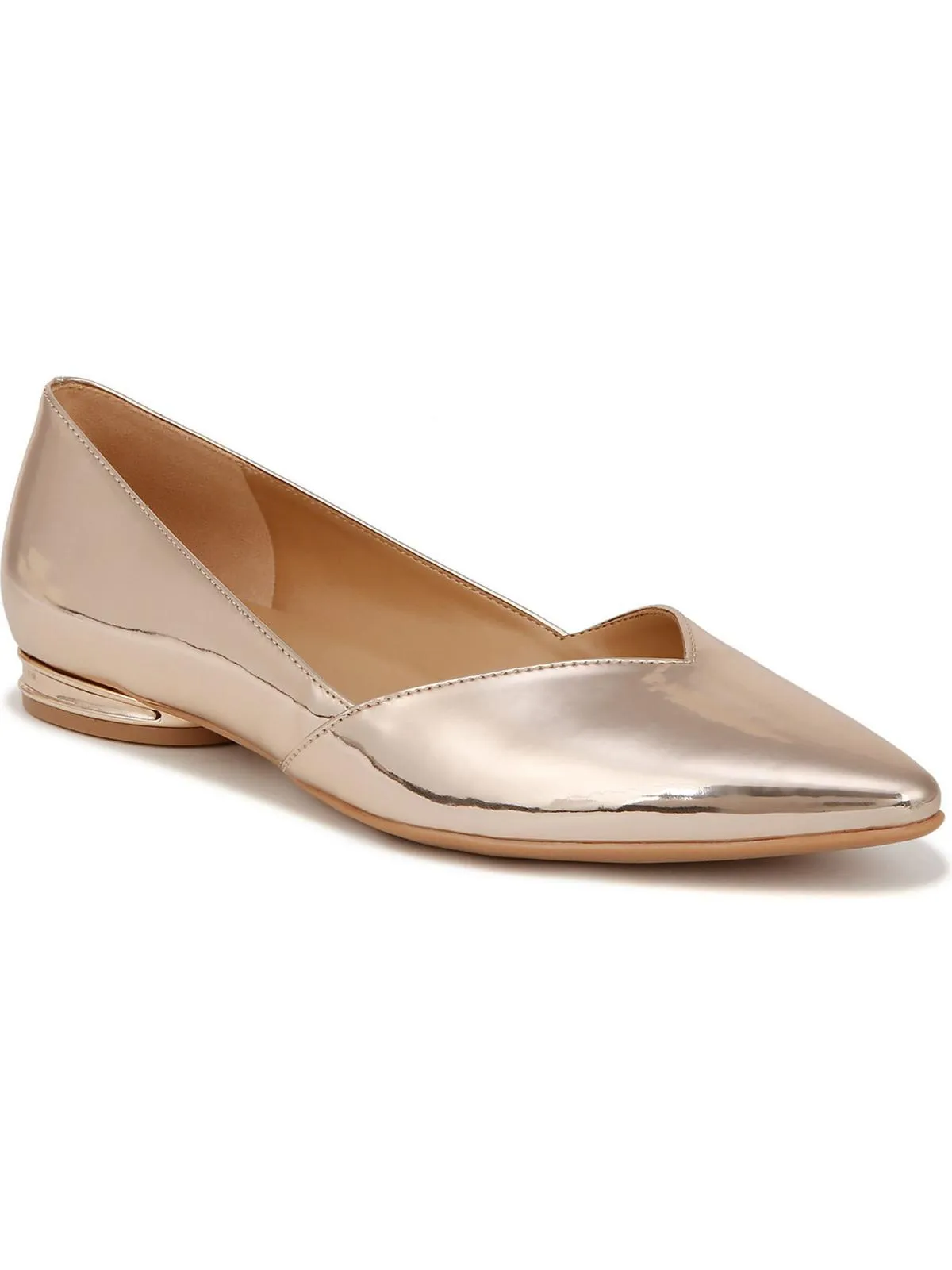 Womens Patent Pointed Toe Ballet Flats