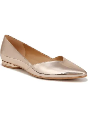 Womens Patent Pointed Toe Ballet Flats