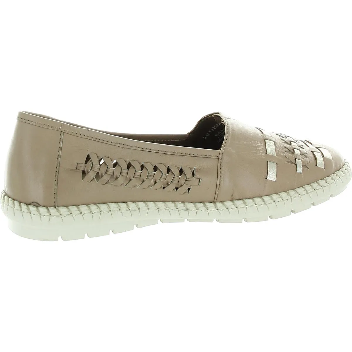 Womens Perforated Leather Flat Shoes