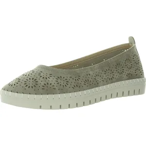 Womens Perforated Man Made Flat Shoes