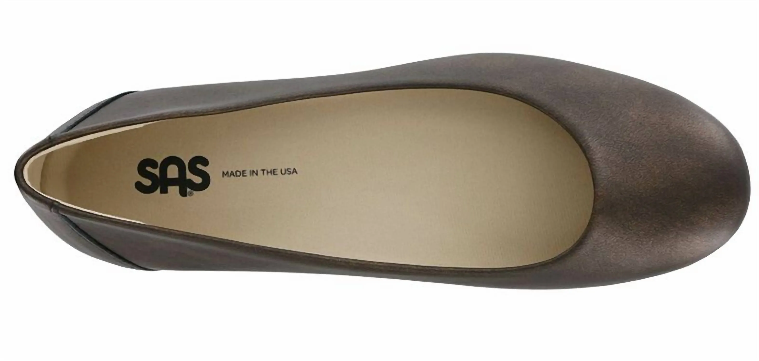 Women's Scenic Ballet Flat Shoes Medium In Bronze