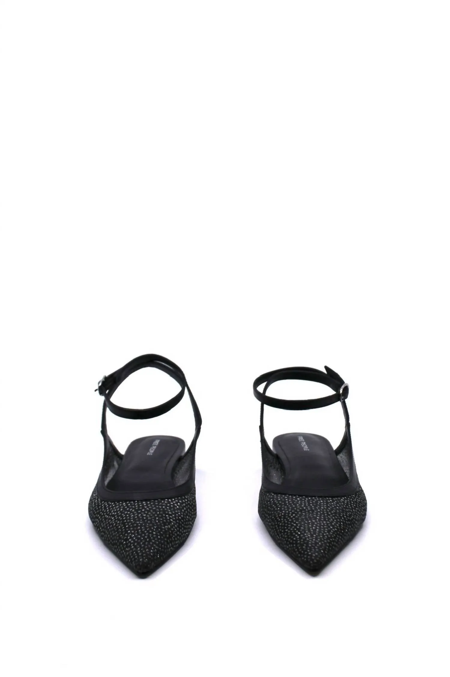 Women's Sheer Glitter Jules Flat In Black