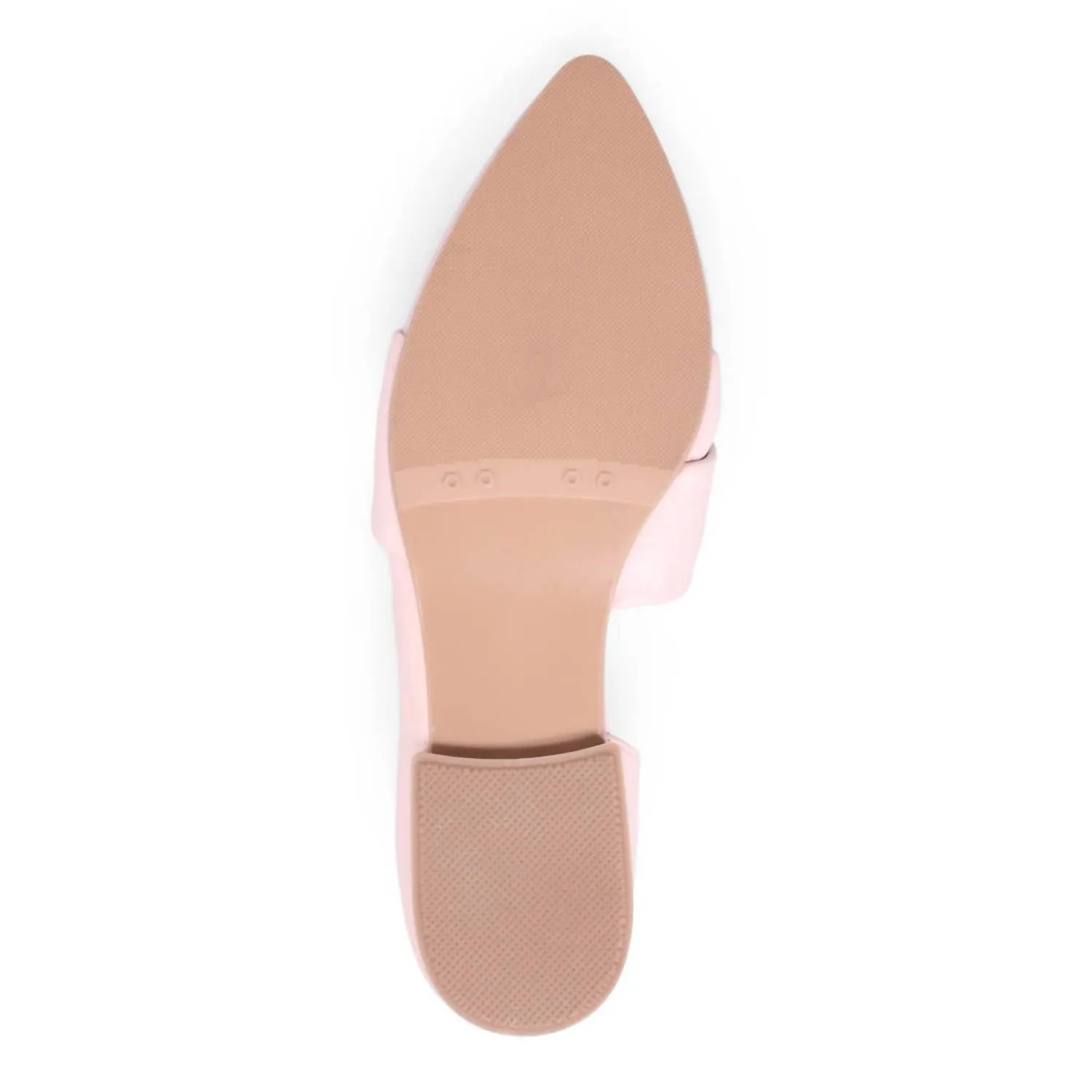 Women's Smooth Leather Flat Shoes In Pale Pink