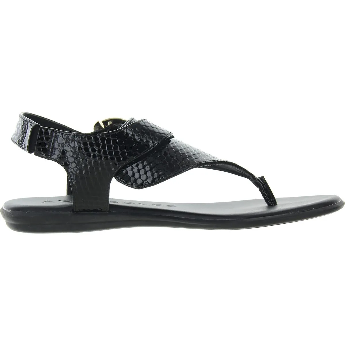 Womens Snake Print Faux Leather Ankle Strap