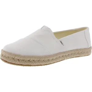 Womens Solid Canvas Slip-On Sneakers