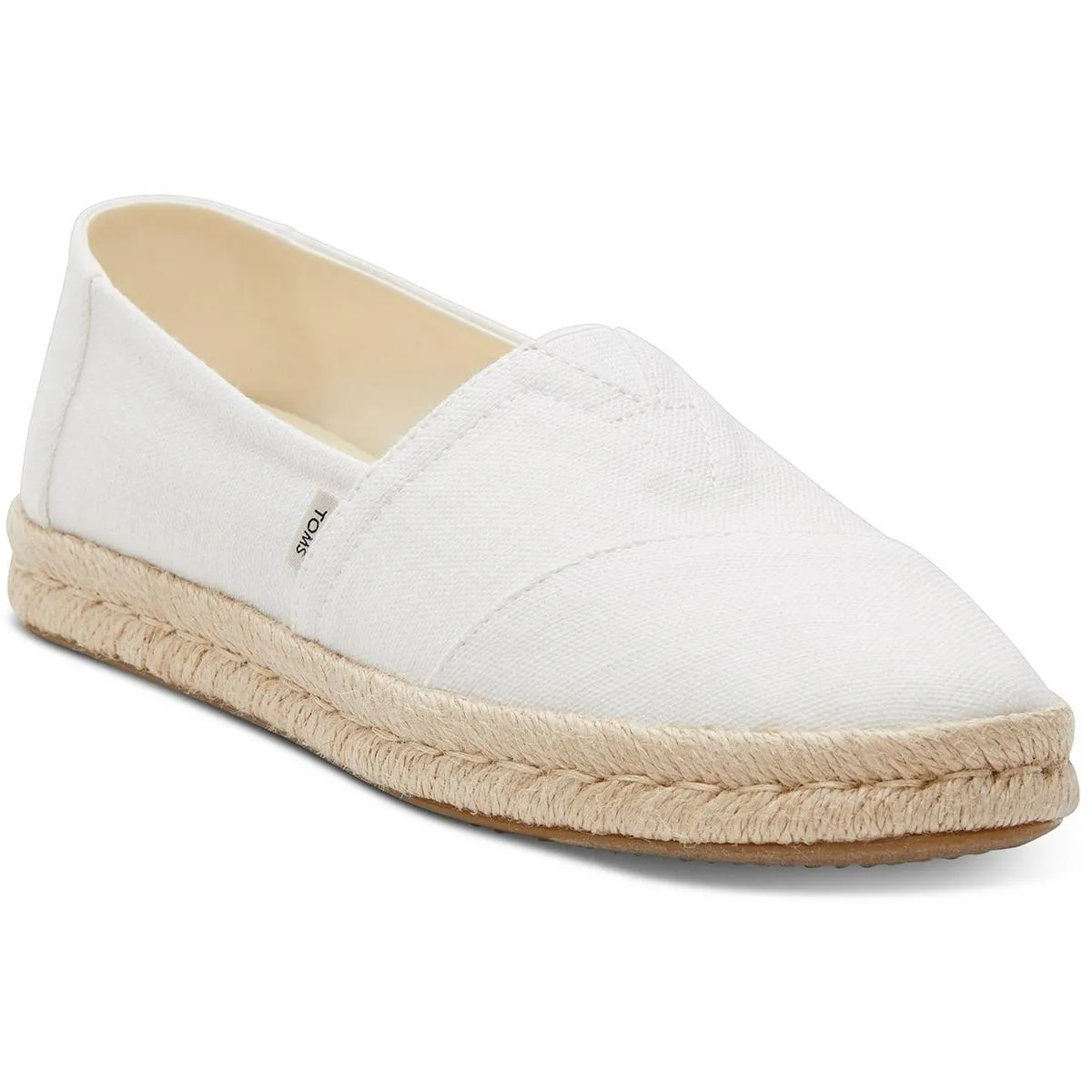 Womens Solid Canvas Slip-On Sneakers