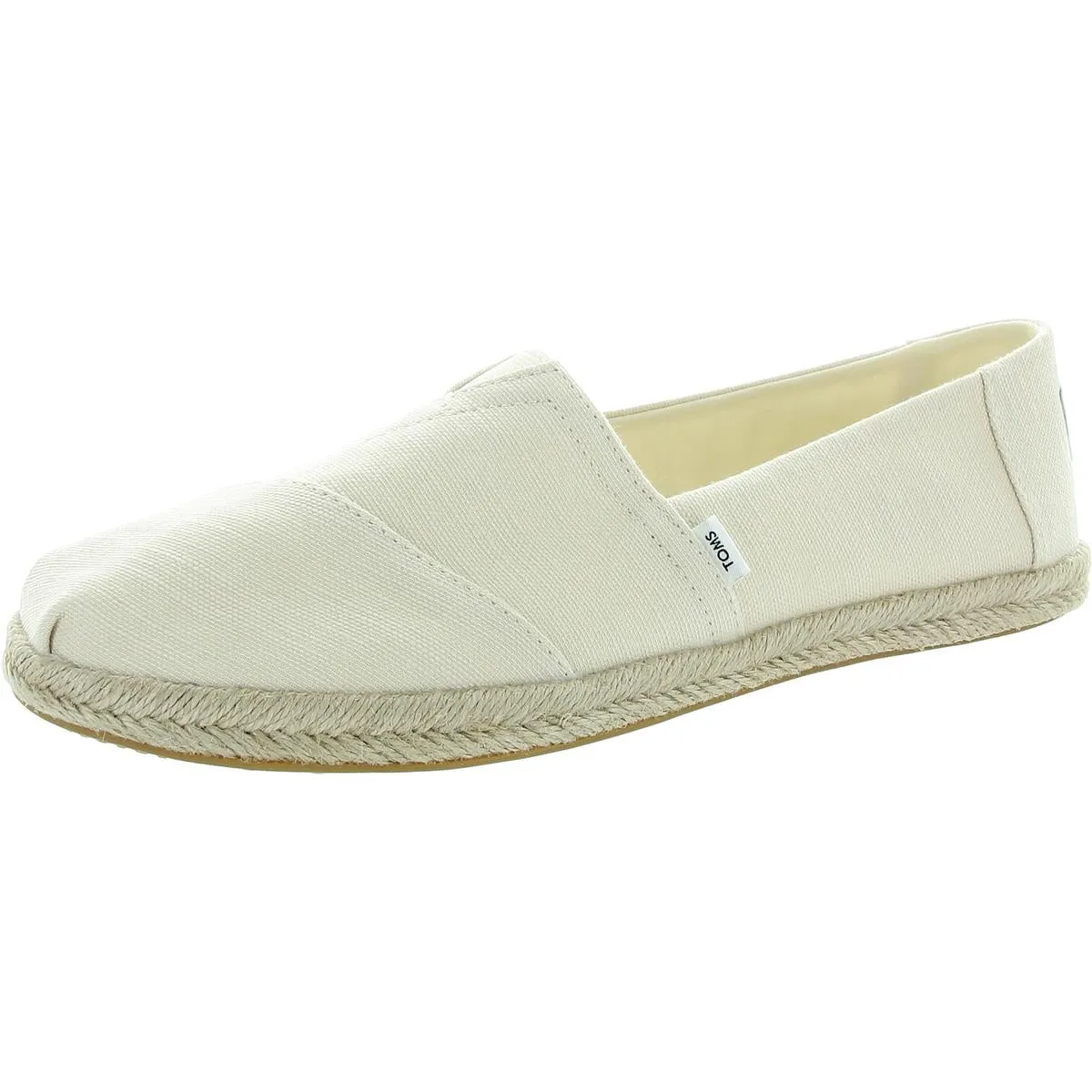 Womens Solid Canvas Slip-On Sneakers