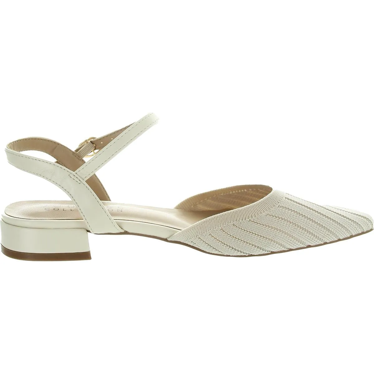 Womens Solid Knit Ankle Strap