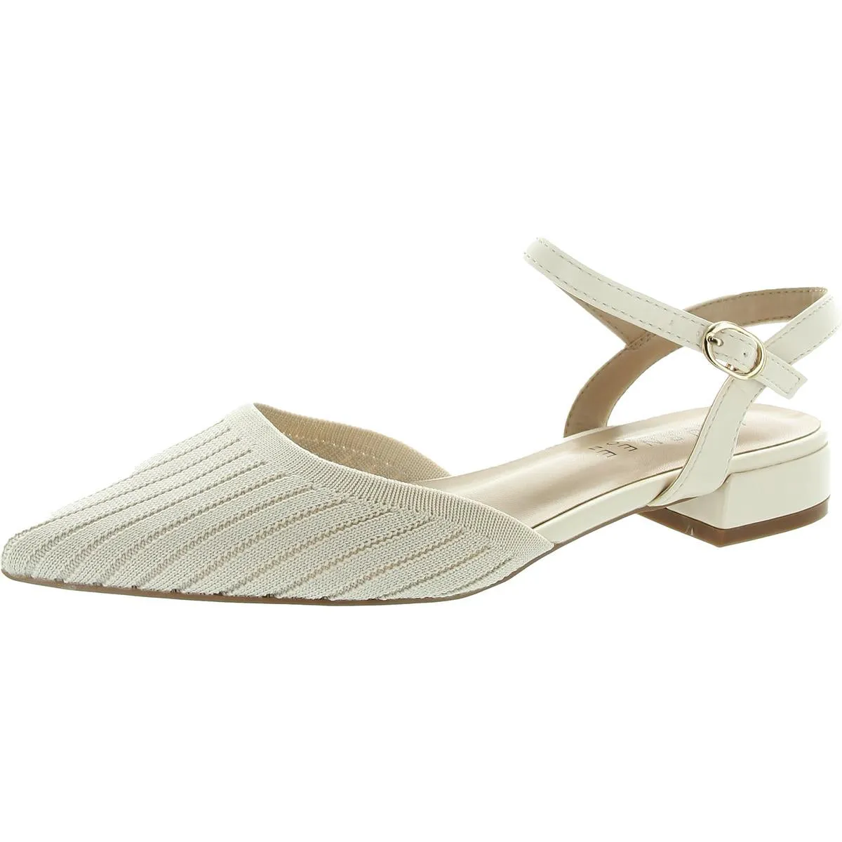 Womens Solid Knit Ankle Strap