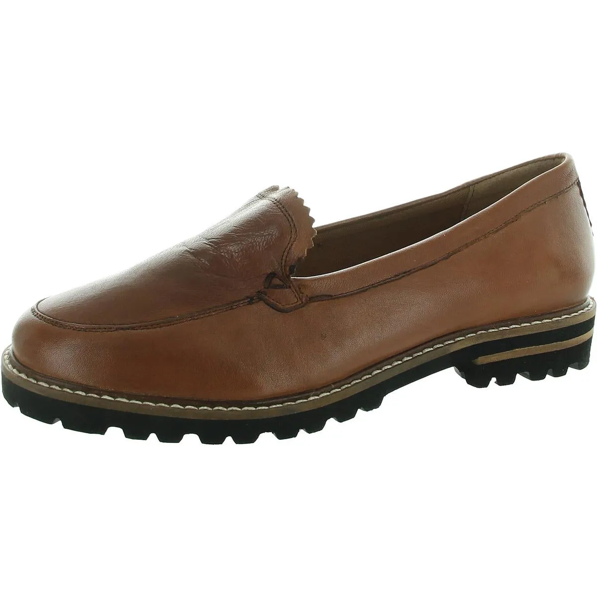 Womens Solid Leather Loafers