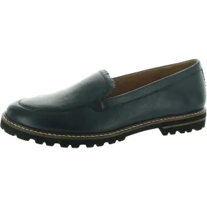 Womens Solid Leather Loafers