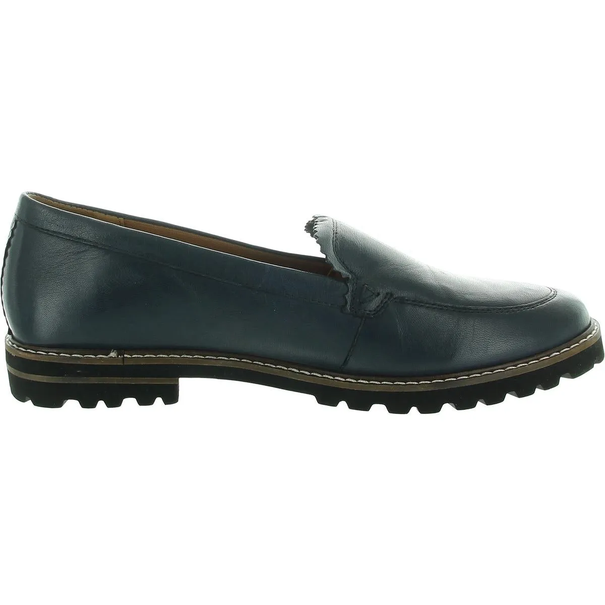 Womens Solid Leather Loafers