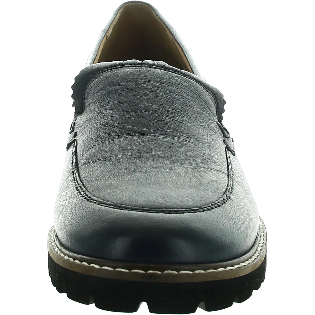 Womens Solid Leather Loafers