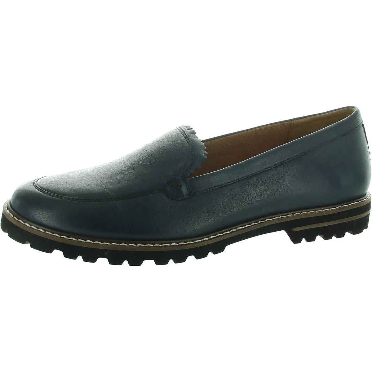 Womens Solid Leather Loafers